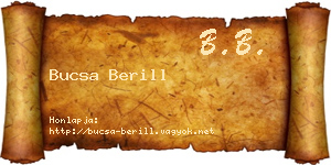 Bucsa Berill névjegykártya